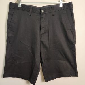 Volcom Men's Black Flat Front Shorts Size 36. #D12